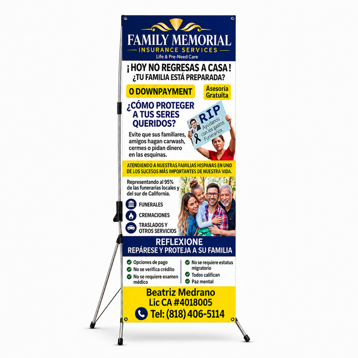 Custom X Stand Banner 30x65 by BCB Print | Personalized